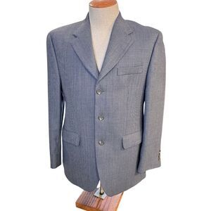 Lauren Ralph Lauren Men’s 40S Blue/Grey Wool 3 Button Blazer